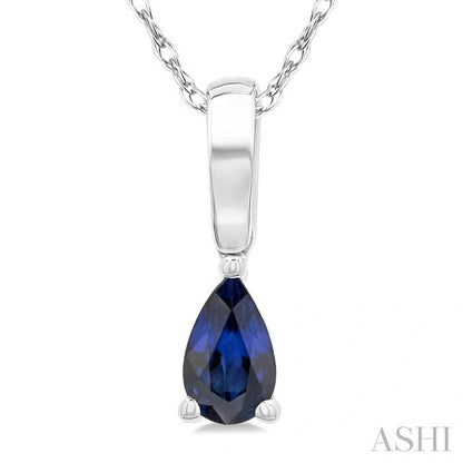Pear Shape Gemstone Solitaire Pendant
