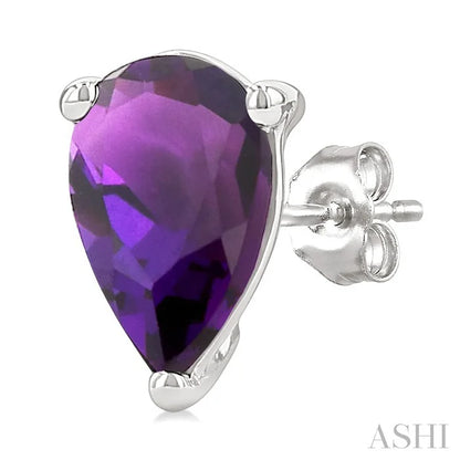 Pear Shape Gemstone Stud Earrings