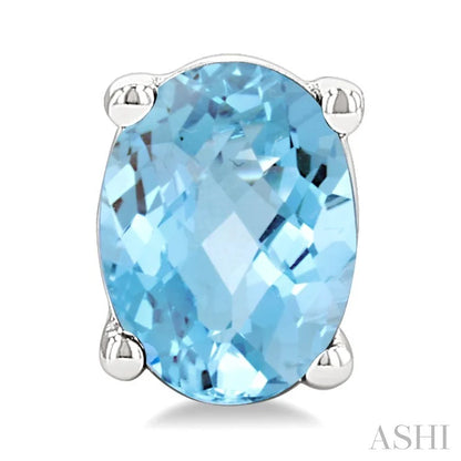 Oval Shape Gemstone Stud Earrings