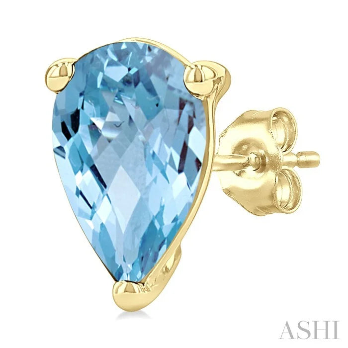 Pear Shape Gemstone Stud Earrings