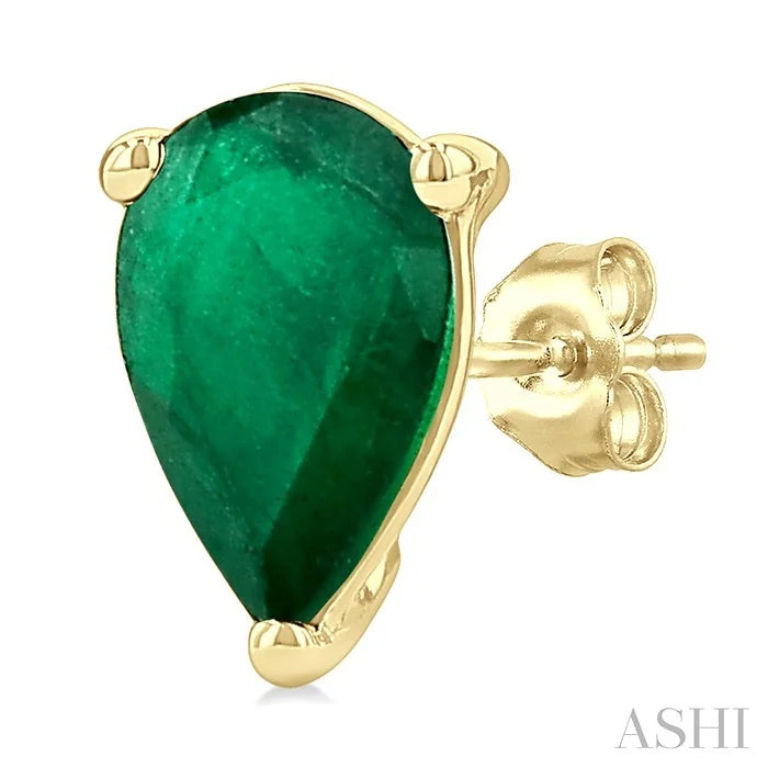 Pear Shape Gemstone Stud Earrings