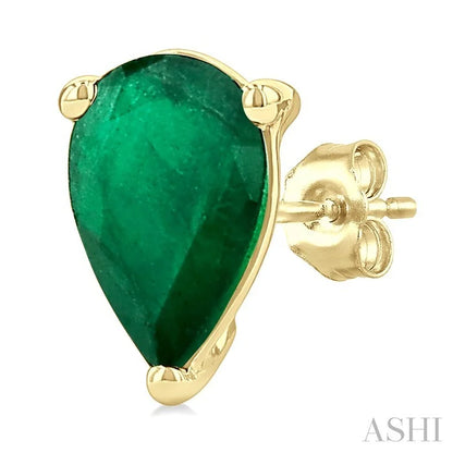 Pear Shape Gemstone Stud Earrings