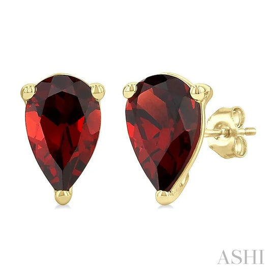 Pear Shape Gemstone Stud Earrings