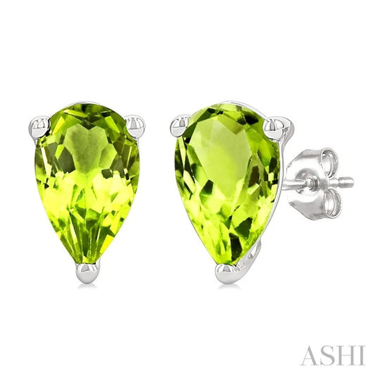 Pear Shape Gemstone Stud Earrings