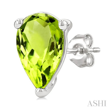 Pear Shape Gemstone Stud Earrings