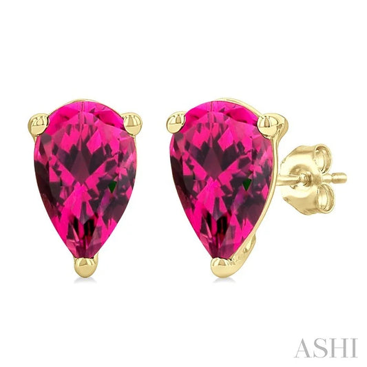 Pear Shape Gemstone Stud Earrings
