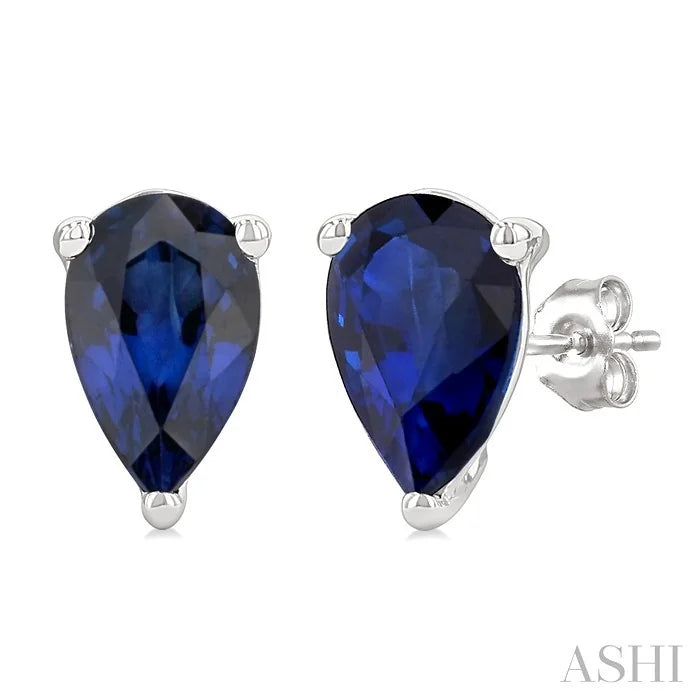 Pear Shape Gemstone Stud Earrings