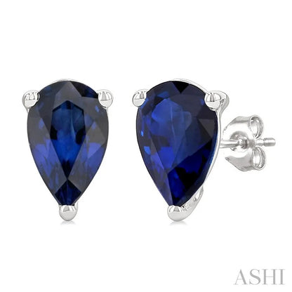Pear Shape Gemstone Stud Earrings