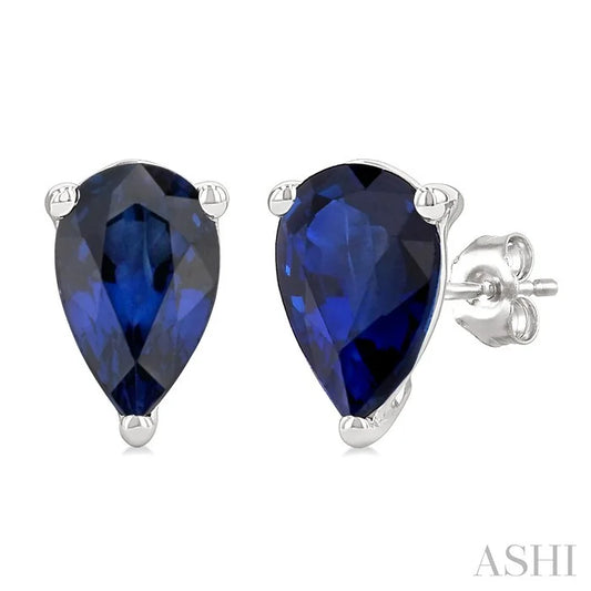 Pear Shape Gemstone Stud Earrings