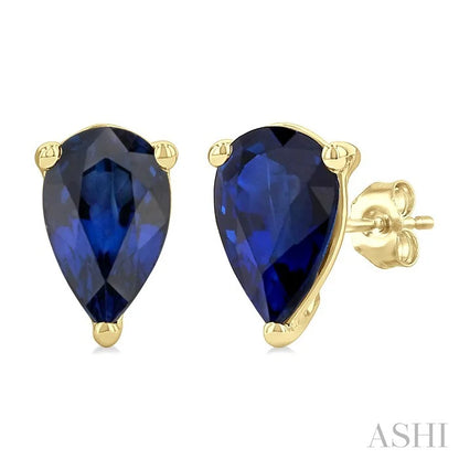 Pear Shape Gemstone Stud Earrings