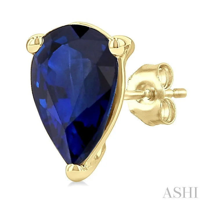 Pear Shape Gemstone Stud Earrings