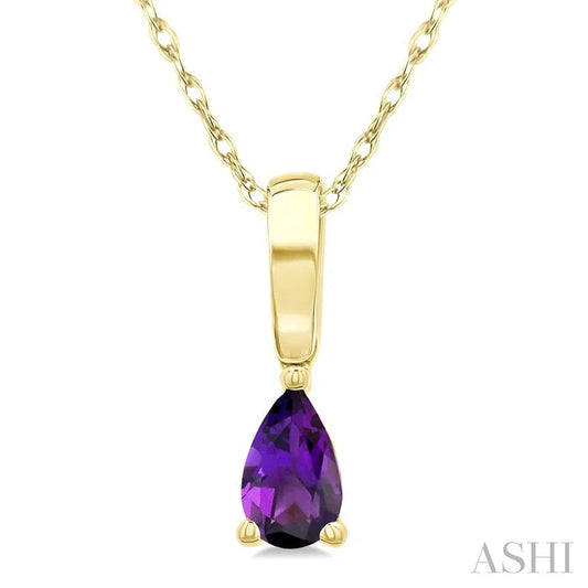 Pear Shape Gemstone Solitaire Pendant
