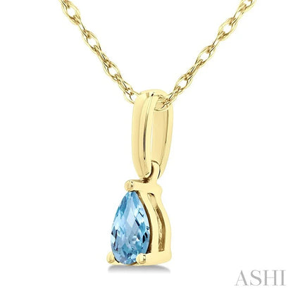 Pear Shape Gemstone Solitaire Pendant