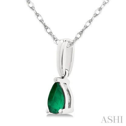 Pear Shape Gemstone Solitaire Pendant