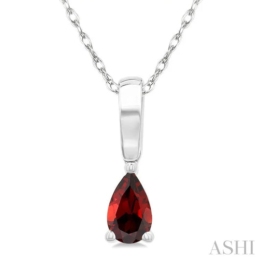 Pear Shape Gemstone Solitaire Pendant