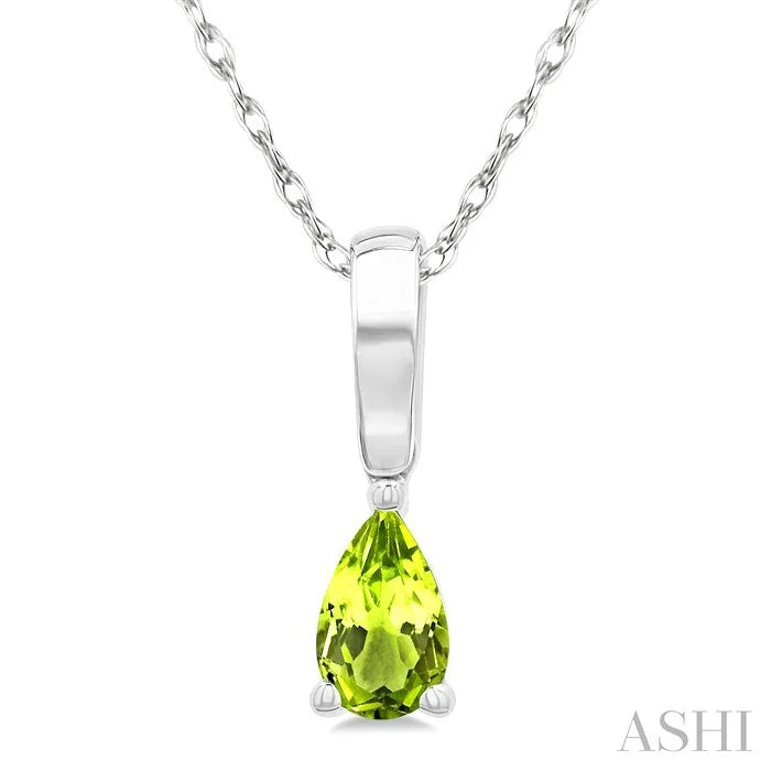 Pear Shape Gemstone Solitaire Pendant