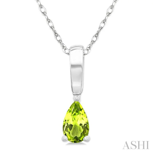 Pear Shape Gemstone Solitaire Pendant