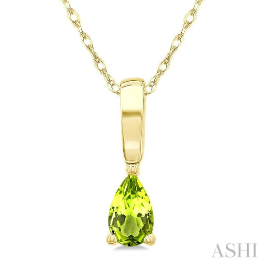 Pear Shape Gemstone Solitaire Pendant