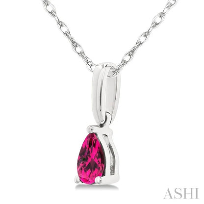 Pear Shape Gemstone Solitaire Pendant