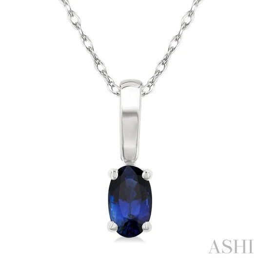 Oval Shape Gemstone Solitaire Pendant