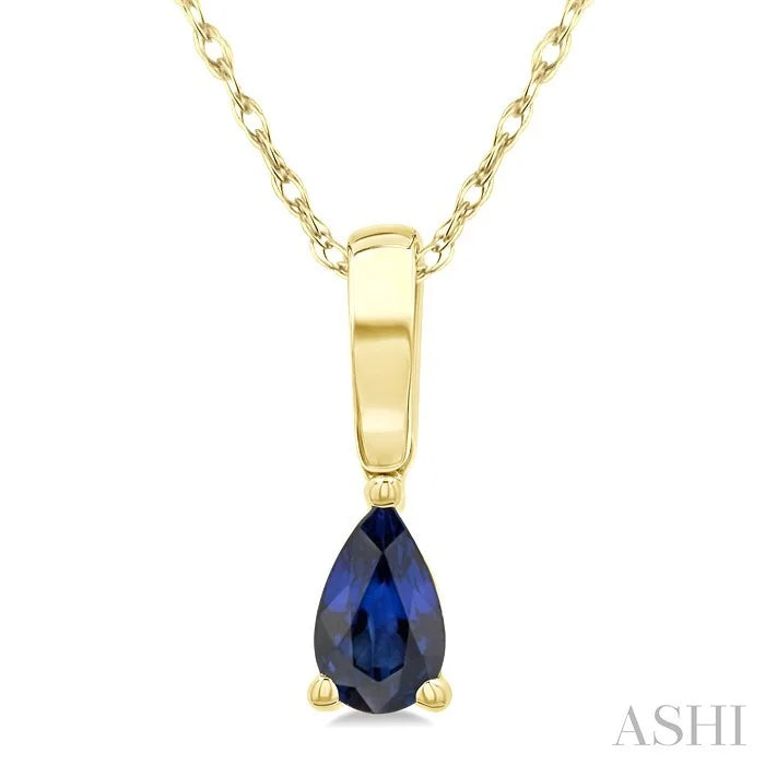 Pear Shape Gemstone Solitaire Pendant