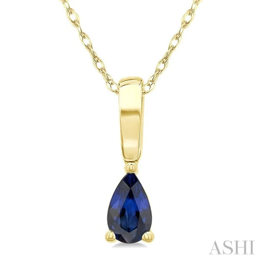 Pear Shape Gemstone Solitaire Pendant