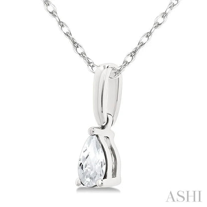 Pear Shape Gemstone Solitaire Pendant