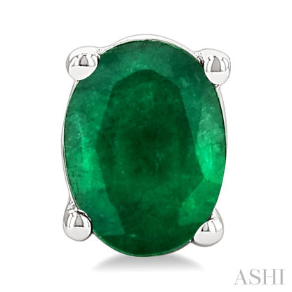 Oval Shape Gemstone Stud Earrings