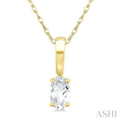 Oval Shape Gemstone Solitaire Pendant