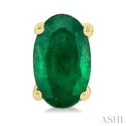 Oval Shape Gemstone Stud Earrings