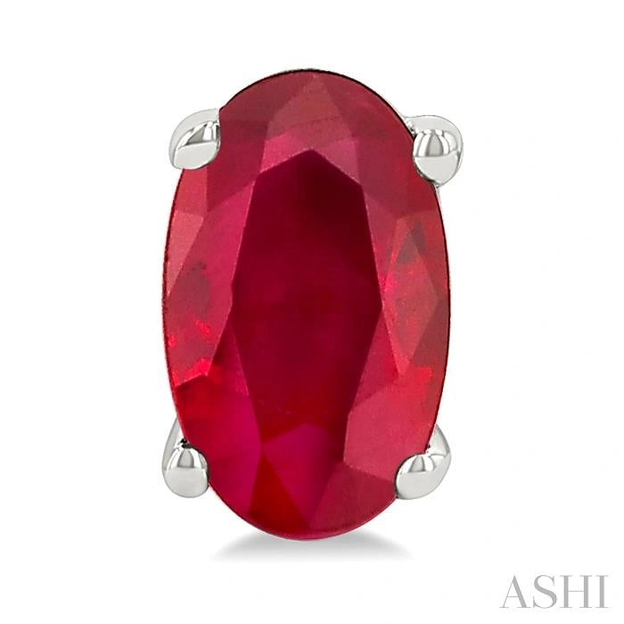 Oval Shape Gemstone Stud Earrings