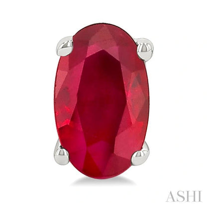 Oval Shape Gemstone Stud Earrings