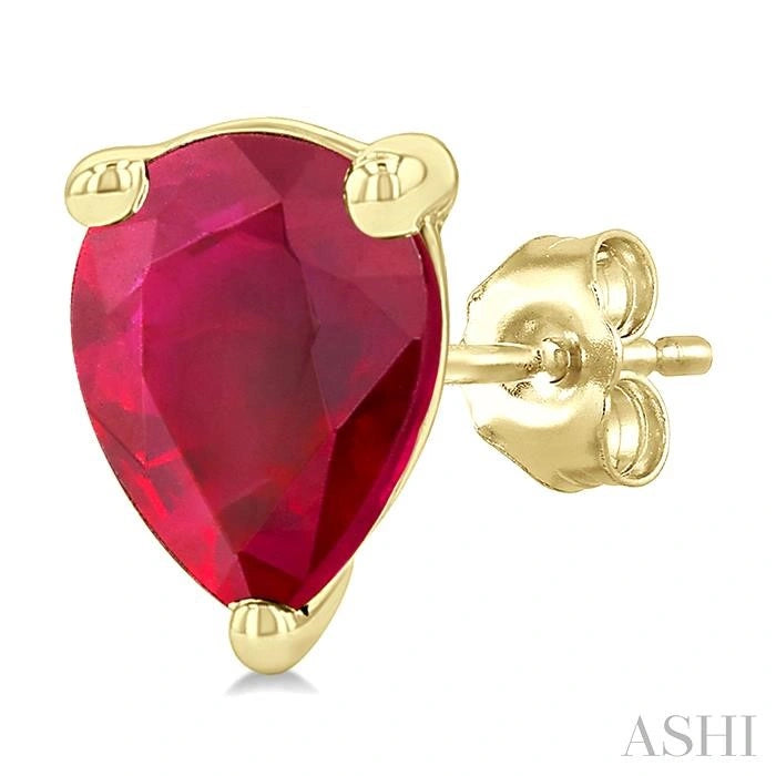 Pear Shape Gemstone Stud Earrings