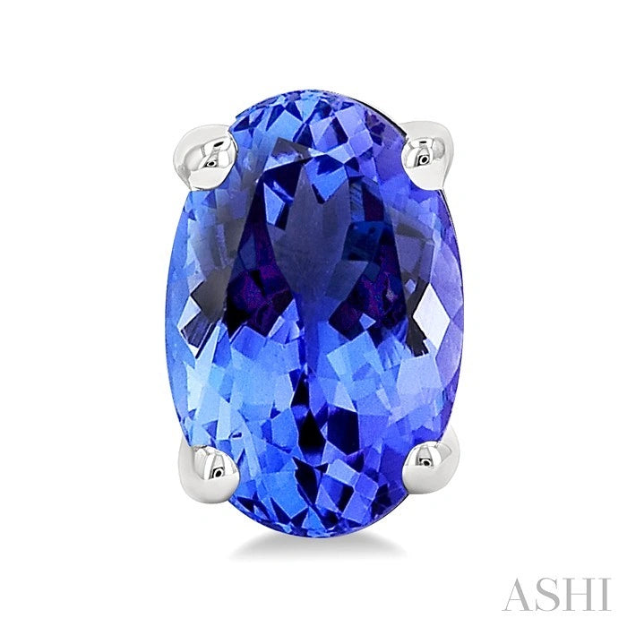 Oval Shape Gemstone Stud Earrings