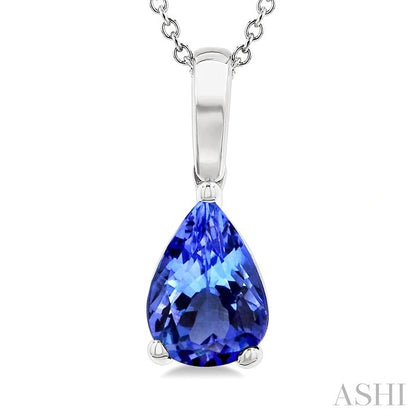 Pear Shape Gemstone Solitaire Pendant