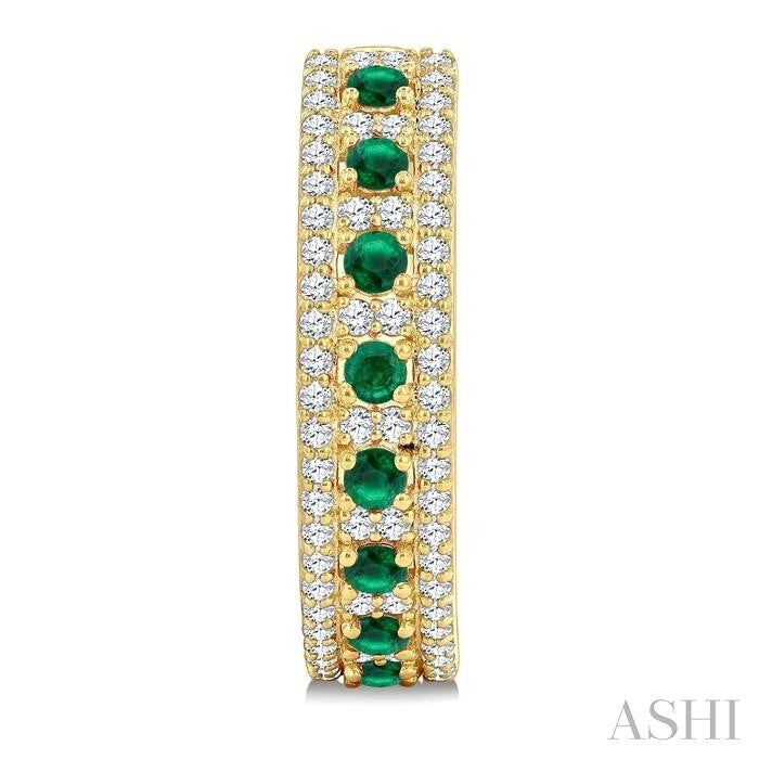 Gemstone & Diamond Hoop Earrings
