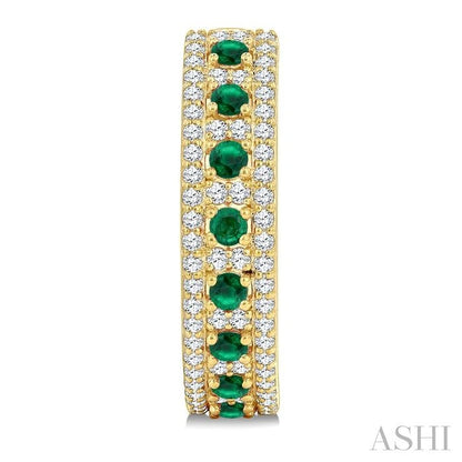 Gemstone & Diamond Hoop Earrings