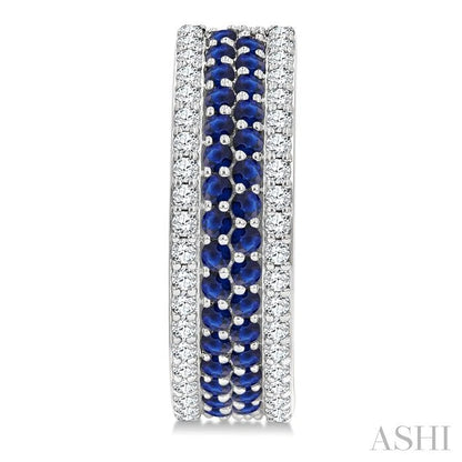 Gemstone & Diamond Hoop Earrings