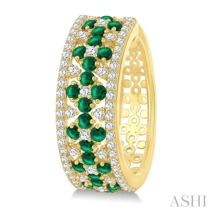 Gemstone & Diamond Hoop Earrings