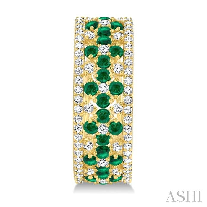 Gemstone & Diamond Hoop Earrings