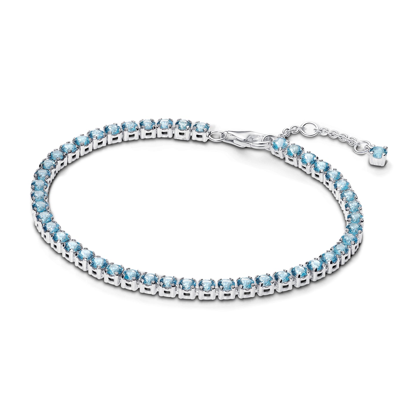 Sparkling Light Blue Tennis Bracelet