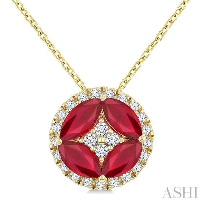Gemstone & Diamond Fashion Pendant