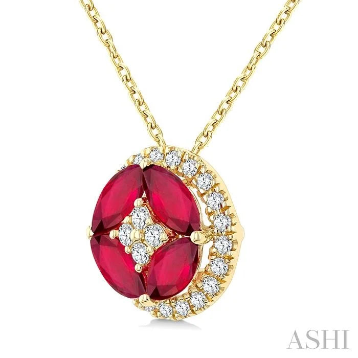 Gemstone & Diamond Fashion Pendant