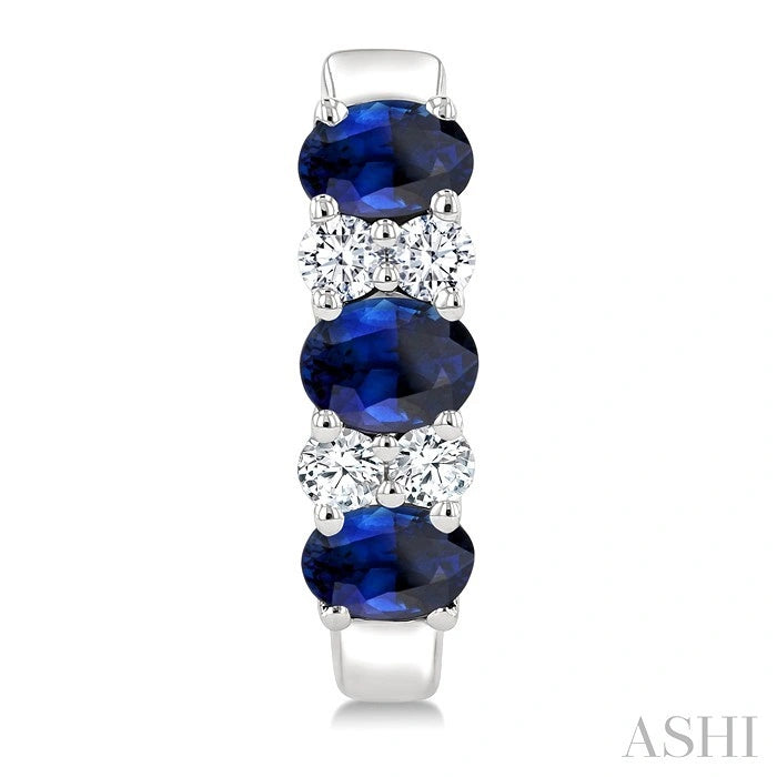 Gemstone & Diamond Hoop Earrings