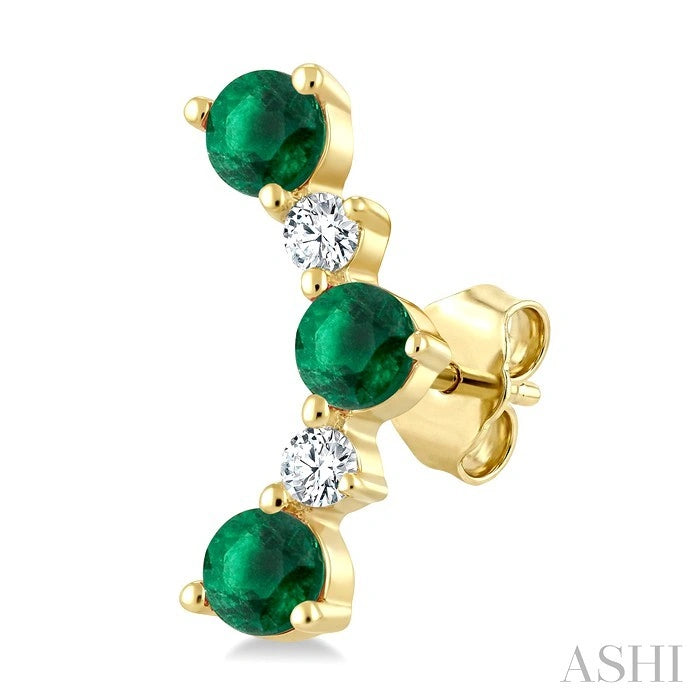 Gemstone & Petite Diamond Fashion Ear Climbers
