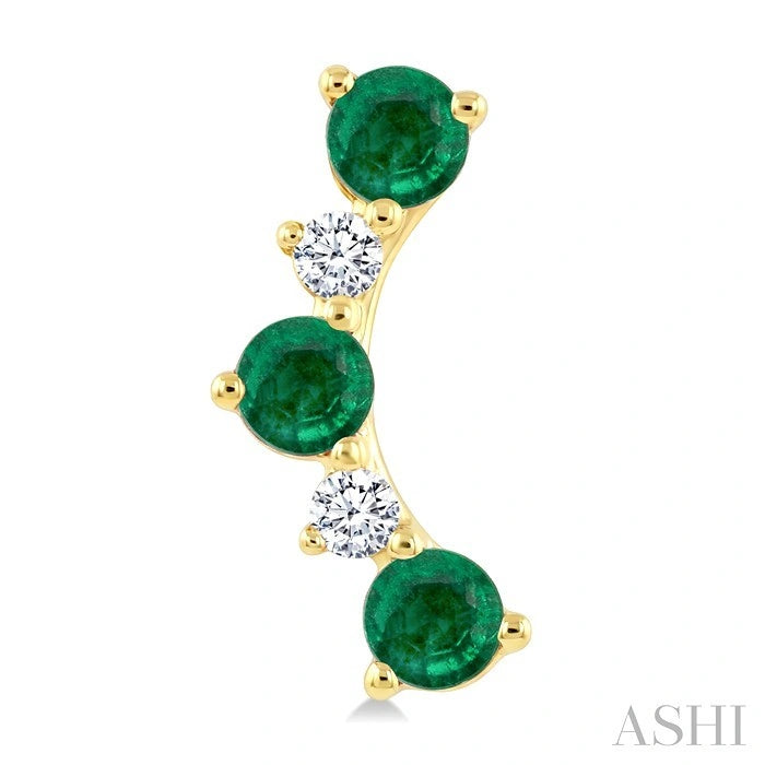 Gemstone & Petite Diamond Fashion Ear Climbers