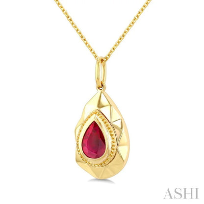 Golden Glow Pear Shape Gemstone Fashion Pendant