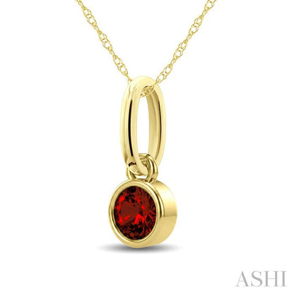 Bezel Gemstone Fashion Solitaire Pendant