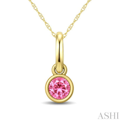 Bezel Gemstone Fashion Solitaire Pendant