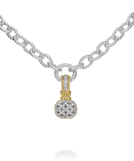 Vahan 14k Gold & Sterling Silver Diamond Pendant